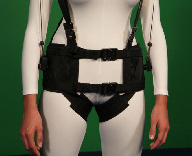 Three-point flying harness